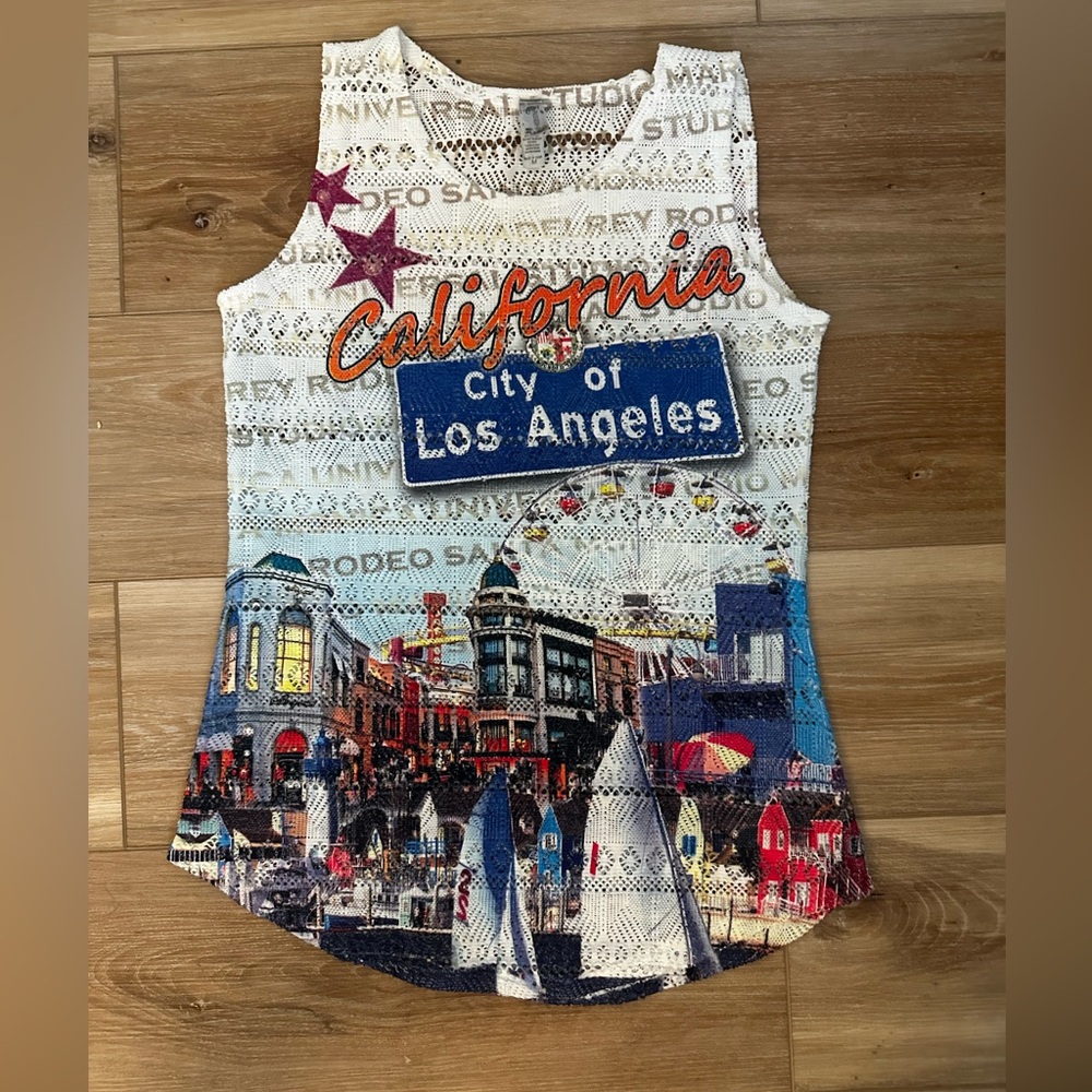 Passion-I California Cutout Lace Sleeveless Top M